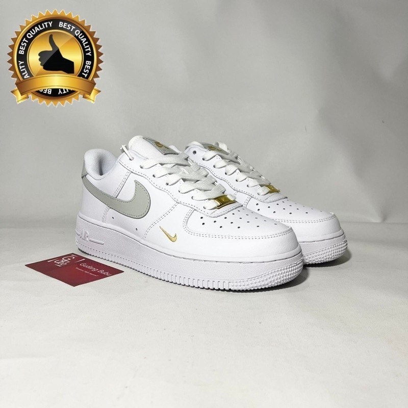 Air Force 1 Low White Grey Silver Gold Sneakers A5