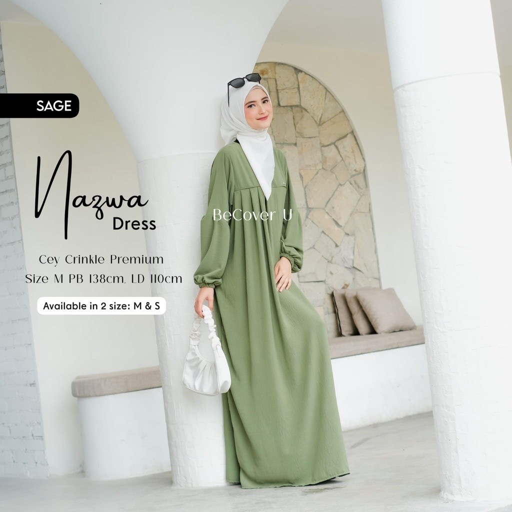 Dress Wanita Muslim Kekinian Nazwa Fashion OOTD Wanita Muslim Premium