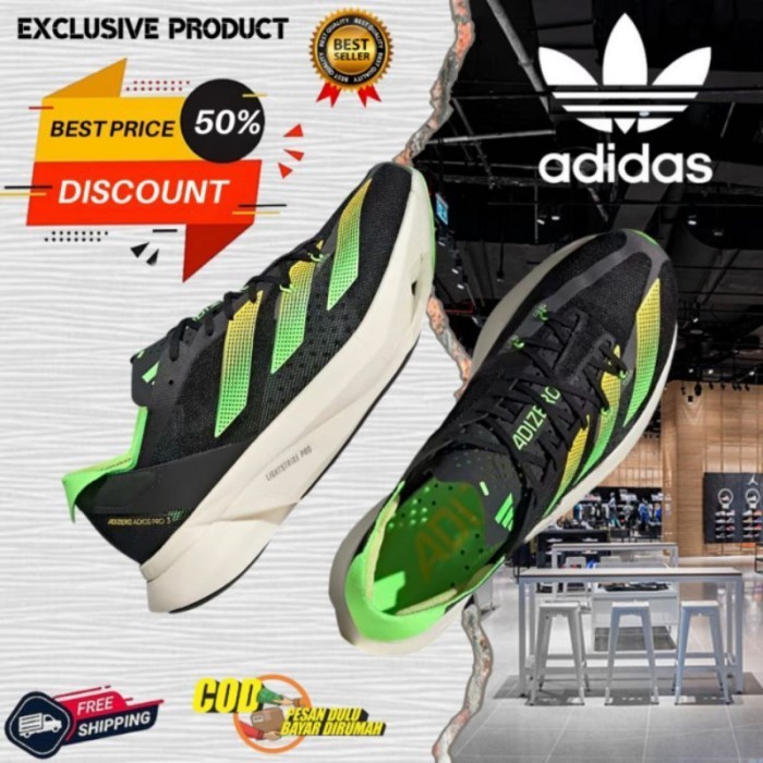 SEPATU ADIDAS ADIZERO ADIOS PRO 3 BLACK GREEN