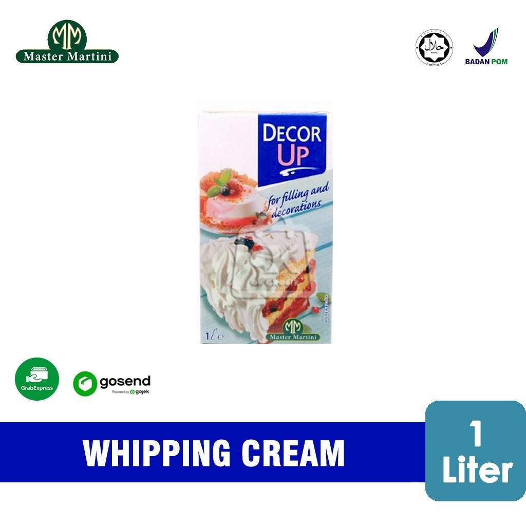 

Whipping Cream Decor Up Master Martini 1 Liter (KHUSUS INSTANT)