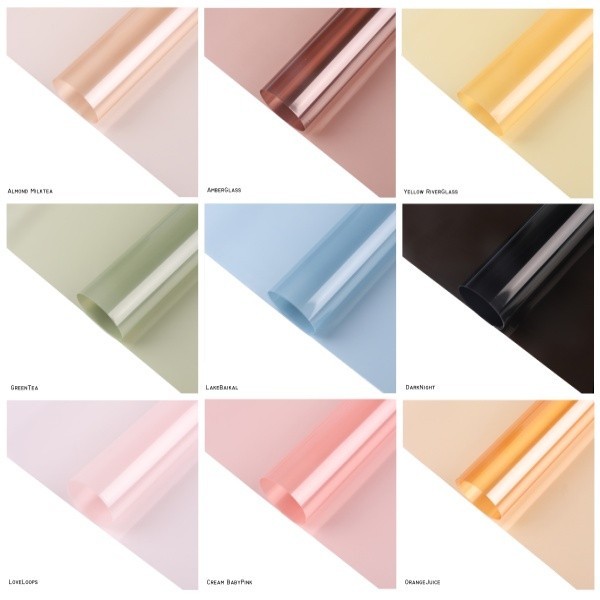 

(5 Lembar) Kertas Bunga Transparent Reflection Flower Wrapping Harga per 5 Lembar