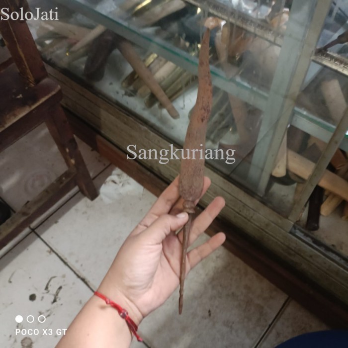 

tombak jangkung sepuh singasari keleng bkn lar man antik murah