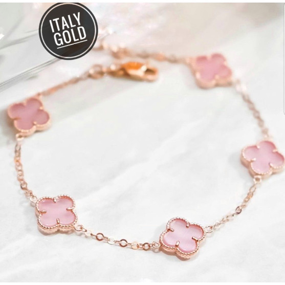 Emas asli 5 bunga 3.11gram  VCA Van Cleef & Arpel Four-leaf Gelang cart*r emas asli 750 cantik simpl