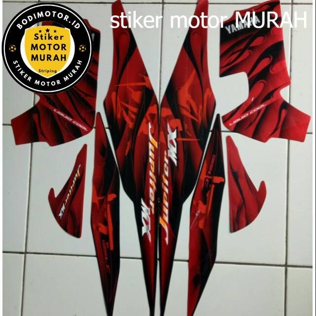 stiker striping list polet Stiker striping jupiter mx 135 2008 merah