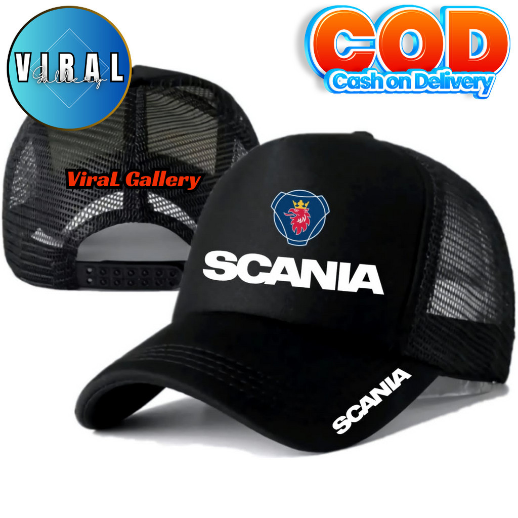 ViraL Gallery Topi Trucker SCANIA - Topi Distro SCANIA Logo - Topi SCANIA Premium - Topi Pria Dewasa