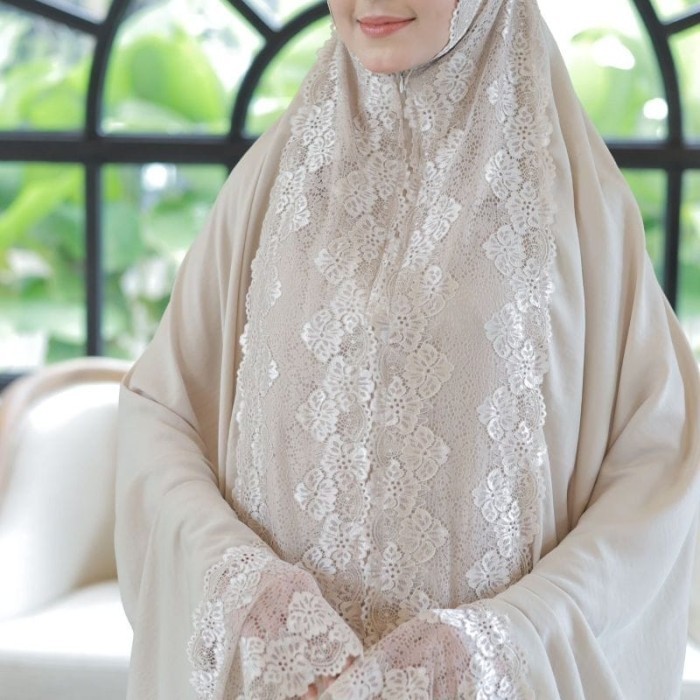 Mukena Zara Silk  WARNA TERLENGKAP Renda Mewah - lavender