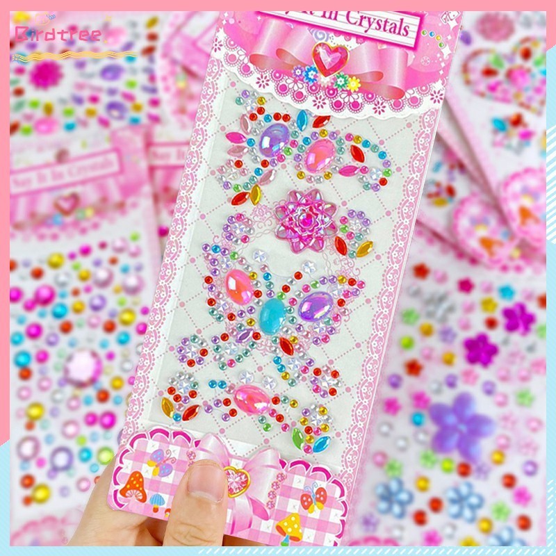 

COD Stiker Anak Berlian Stiker Kristal Batu Permata Dekorasi DIY Kreatif Hadiah Taman Kanak-kanak BS