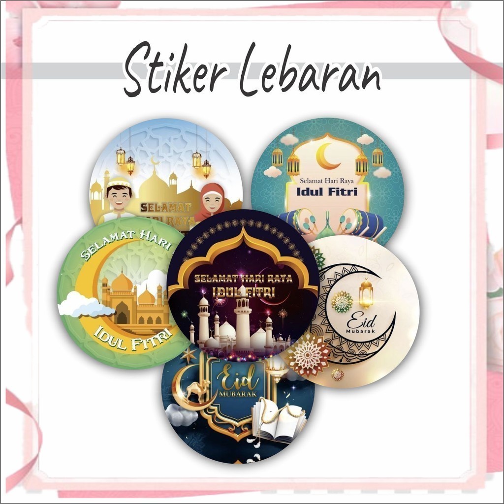 

STIKER (Isi 10 Pcs) Stiker Toples Lebaran Sticker idul Fitri Hampers Lebran STIKER