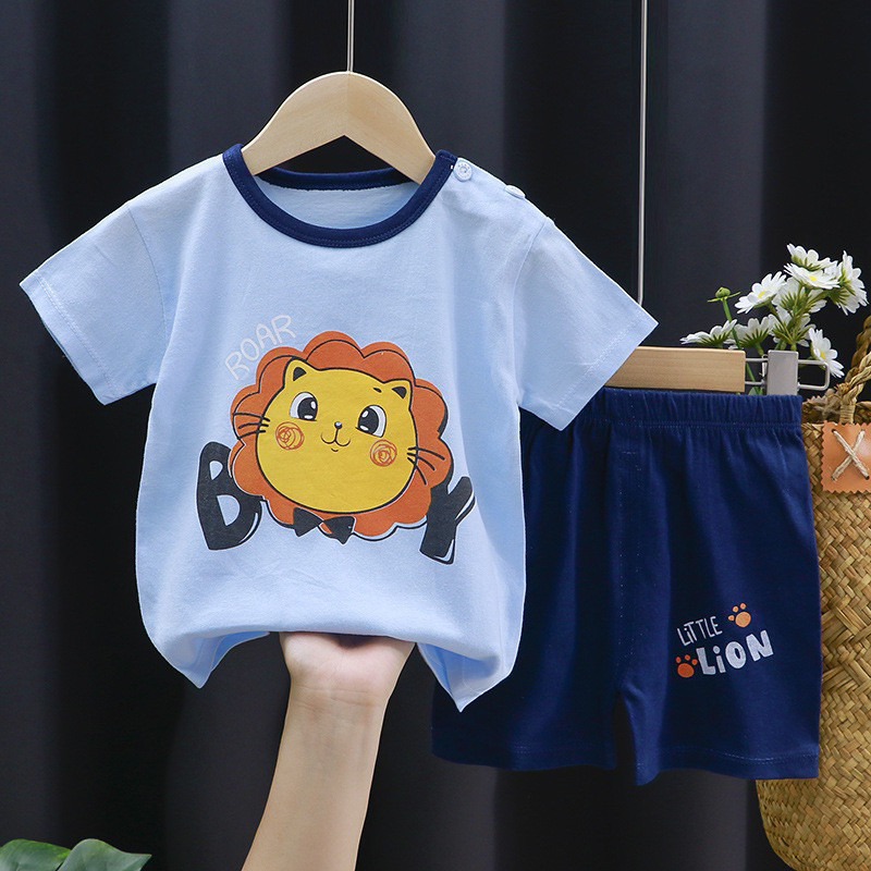 Set baju dan celana anak import bahan katun berkualitas unisex cowok cewek menerima reseller