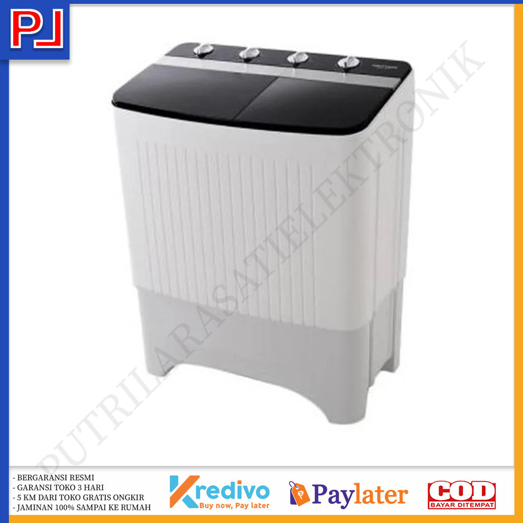 MESIN CUCI 2 TABUNG POLYTRON PWM 1357 Kapasitas Besar 10KG KHUSUS BANDUNG, JAKARTA & JAWABARAT