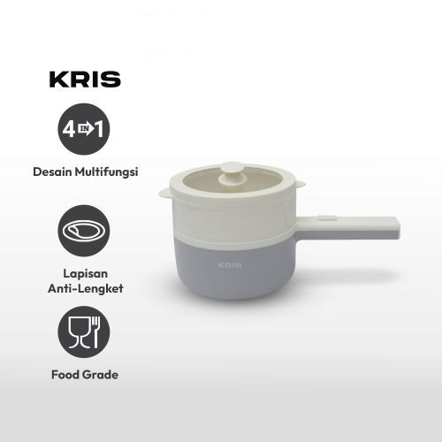 Ace Kris 1.6 ltr Panci Elektrik Serbaguna - Putih Multifunction Electric Pan Kuali Pot Listrik Peral