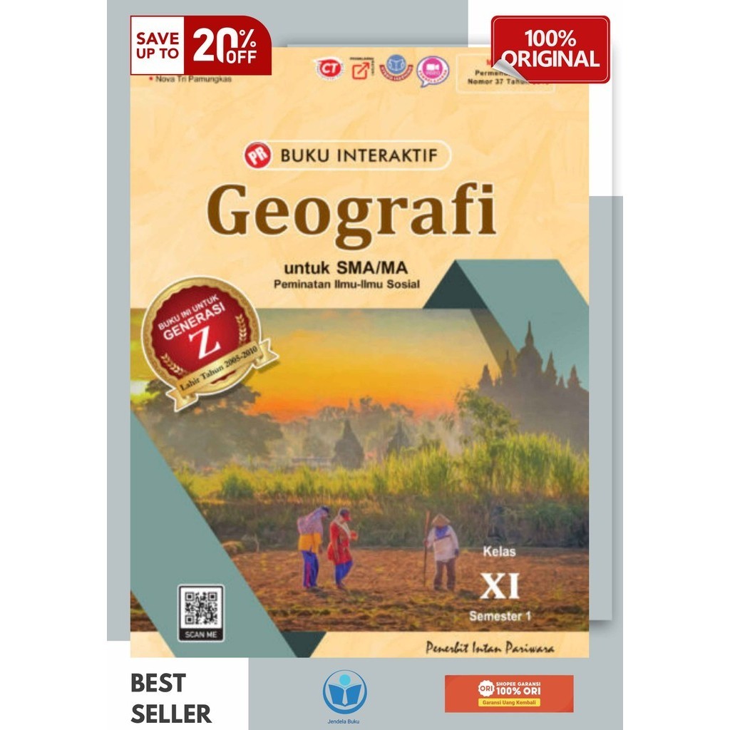 Buku Pr/Lks K13 Geografi SMA/MA Kelas 11/XI Semester 1  Intan pariwara Tahun 2024