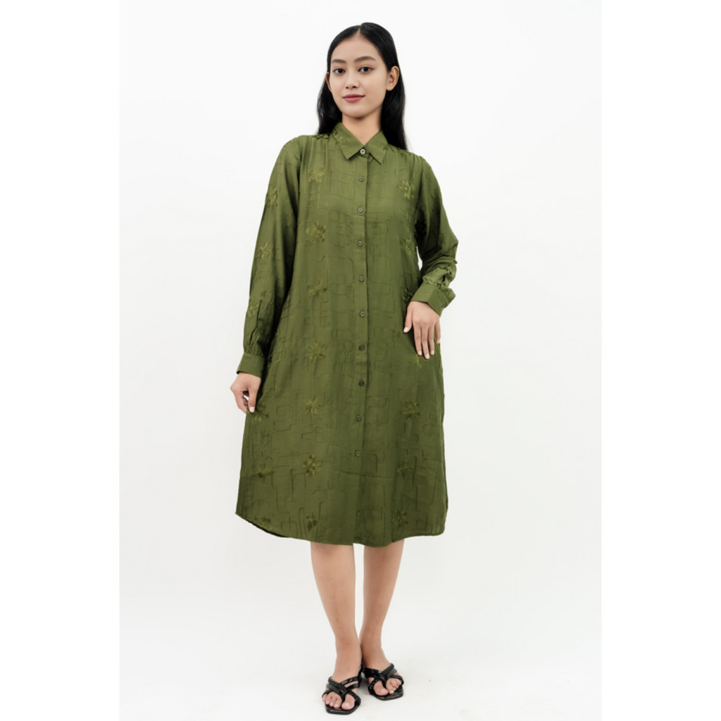 PURICIA Dress Tunik Wanita Mina Army Print