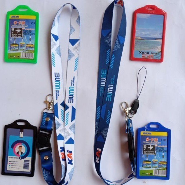 

PT KAI, Tali Gantungan/Lanyard Id Card Printing 2 sisi danHolder+strup Hp,Fleshdisk