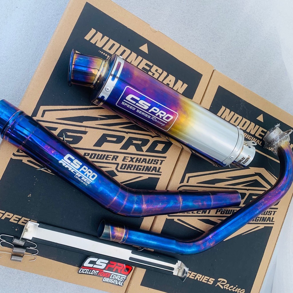 Knalpot CS PRO RACING ORIGINAL terbaru Untuk tiger gl megapro scorpio mx 135 mx king satria fu vixio