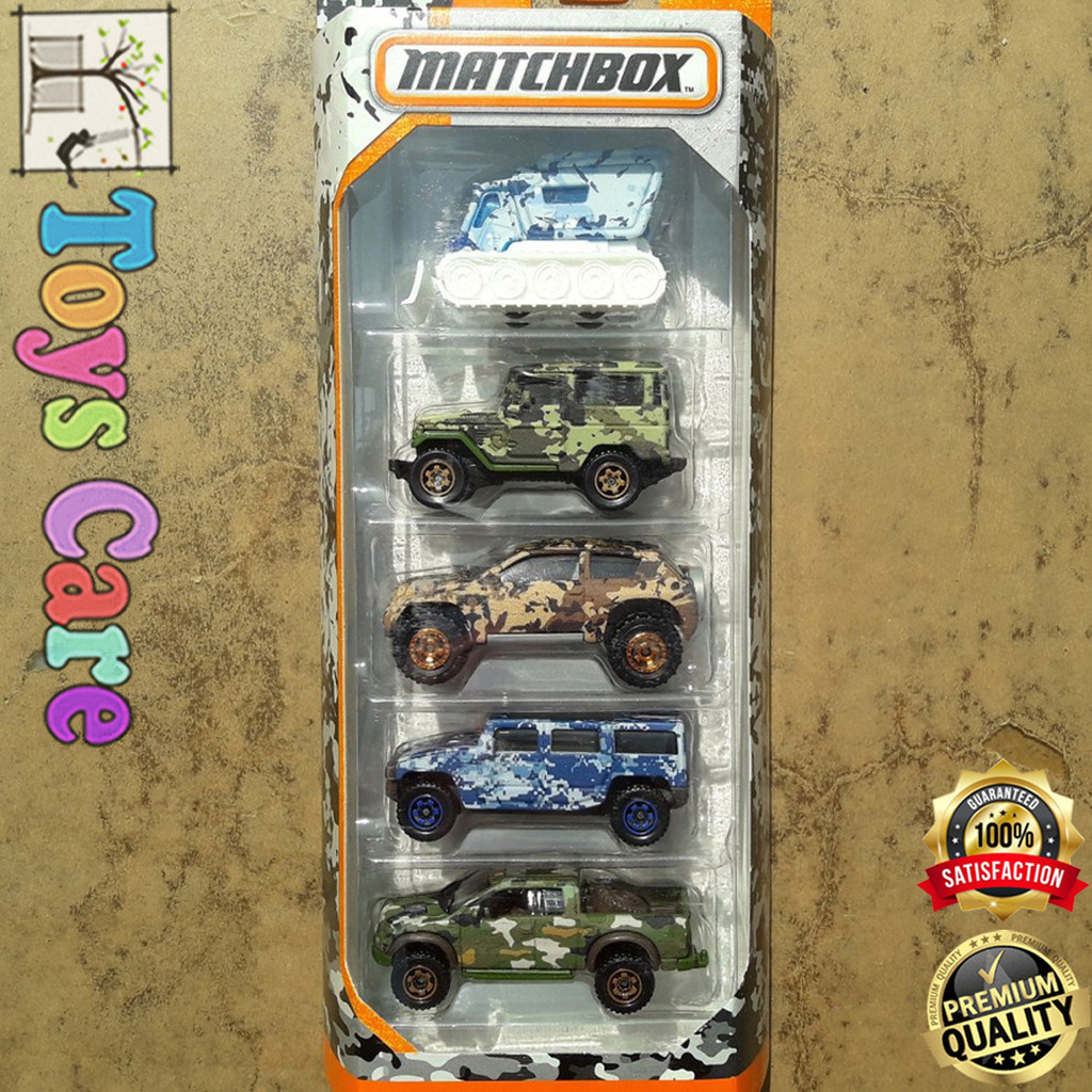 MATCHBOX GIFTPACK CAMO TRUCK 5 PCS - GIFT PACK CAMOUFLAGE BLIZZARD BUSTER 1968 TOYOTA LAND CRUISER J