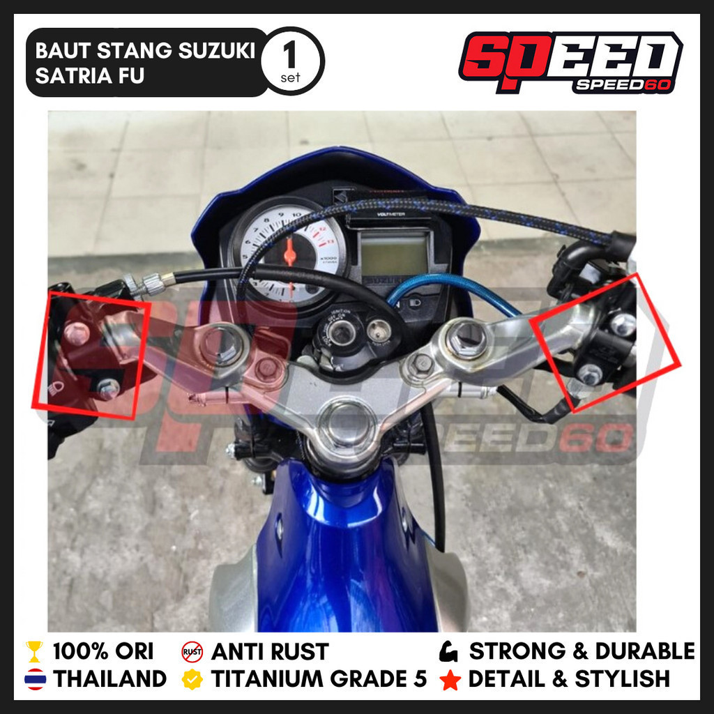 Baut Dudukan Handle Stang Satria FU Baut Titanium Grade 5 Probolt Thailand King Nut