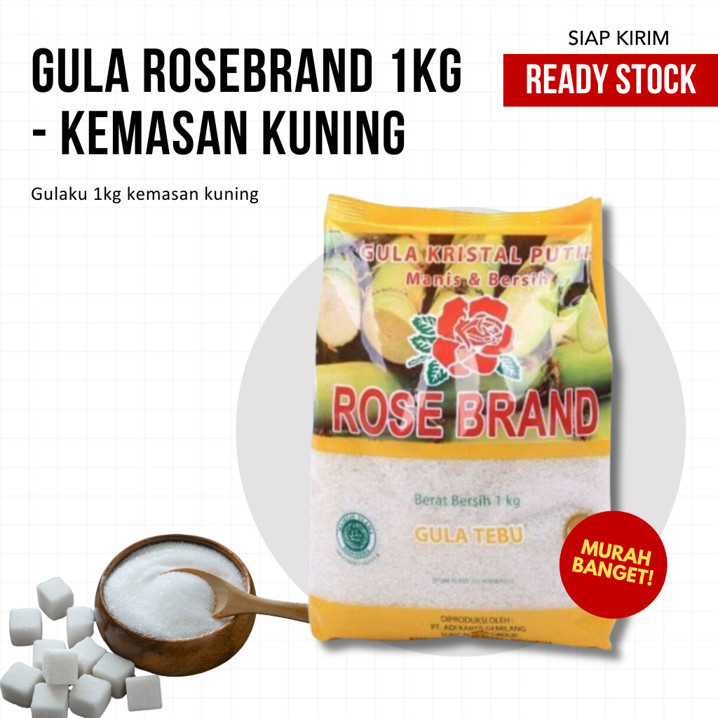 

Gula Rose brand 1kg - Kemasan Kuning