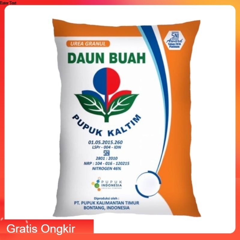 Pupuk Urea Non Subsidi Putih Granul Daun Buah Kaltim Kandungan N 46% repack