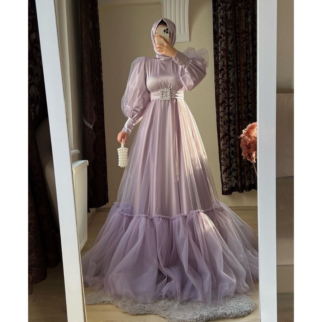 Baju Lebaran 2024 / Gaun muslim organza silk premium terlaris lebaran 2024 - Fiona dress