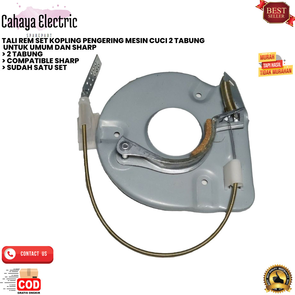 TALI REM SET KOPLING PENGERING MESIN CUCI 2 TABUNG UNTUK UMUM DAN SHARP (CAHAYAELECTRITERANG)