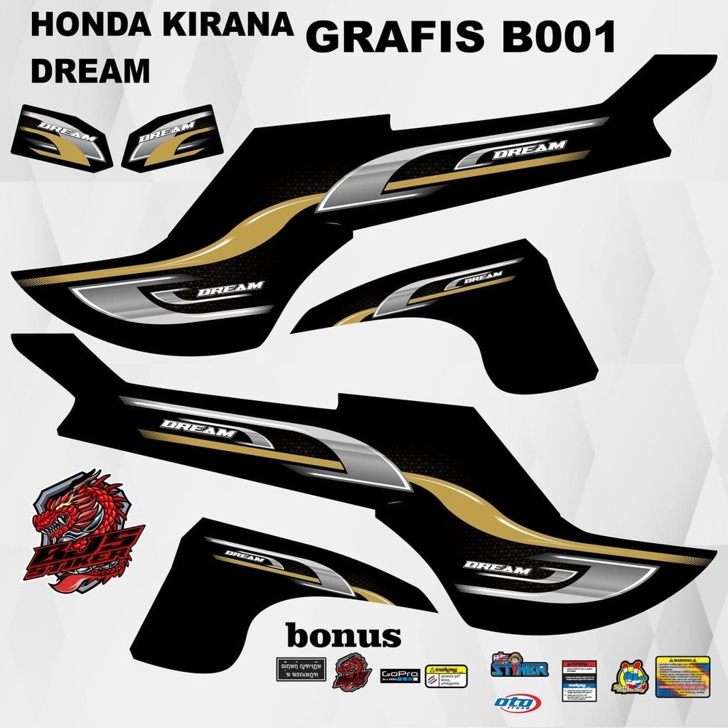 striping kirana - striping sticker stiker polet lis motor kirana honda dream thailand grafis 001