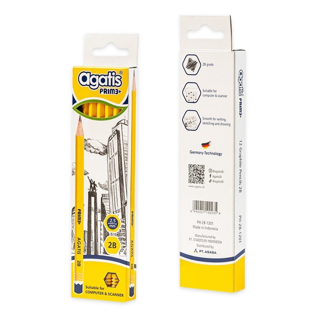 

Pencil Kayu AGATIS 2B Pensil Hexagonal Sekolah/Kuliah/Kerja 1 pcs