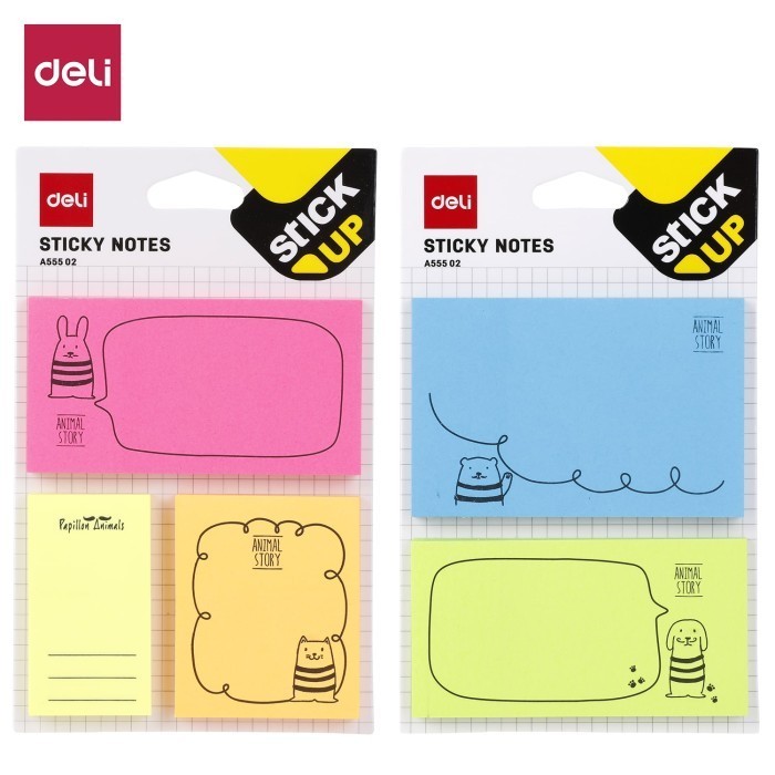 

Deli | Sticky Note Animal Story Sticky UP | 50 lembar | A55502