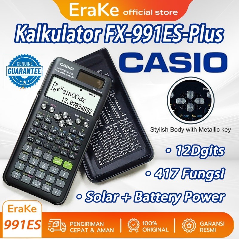 

Kalkulator Scientific Casio ilmiah FX-991EX/991ES-Plus Calculator Scientific Casio Kalkulator Casio Scientific 417 Fungsi/Dua Sumber Tenaga Baterai Dan Tenaga Matahari/40 Konstanta Rumus