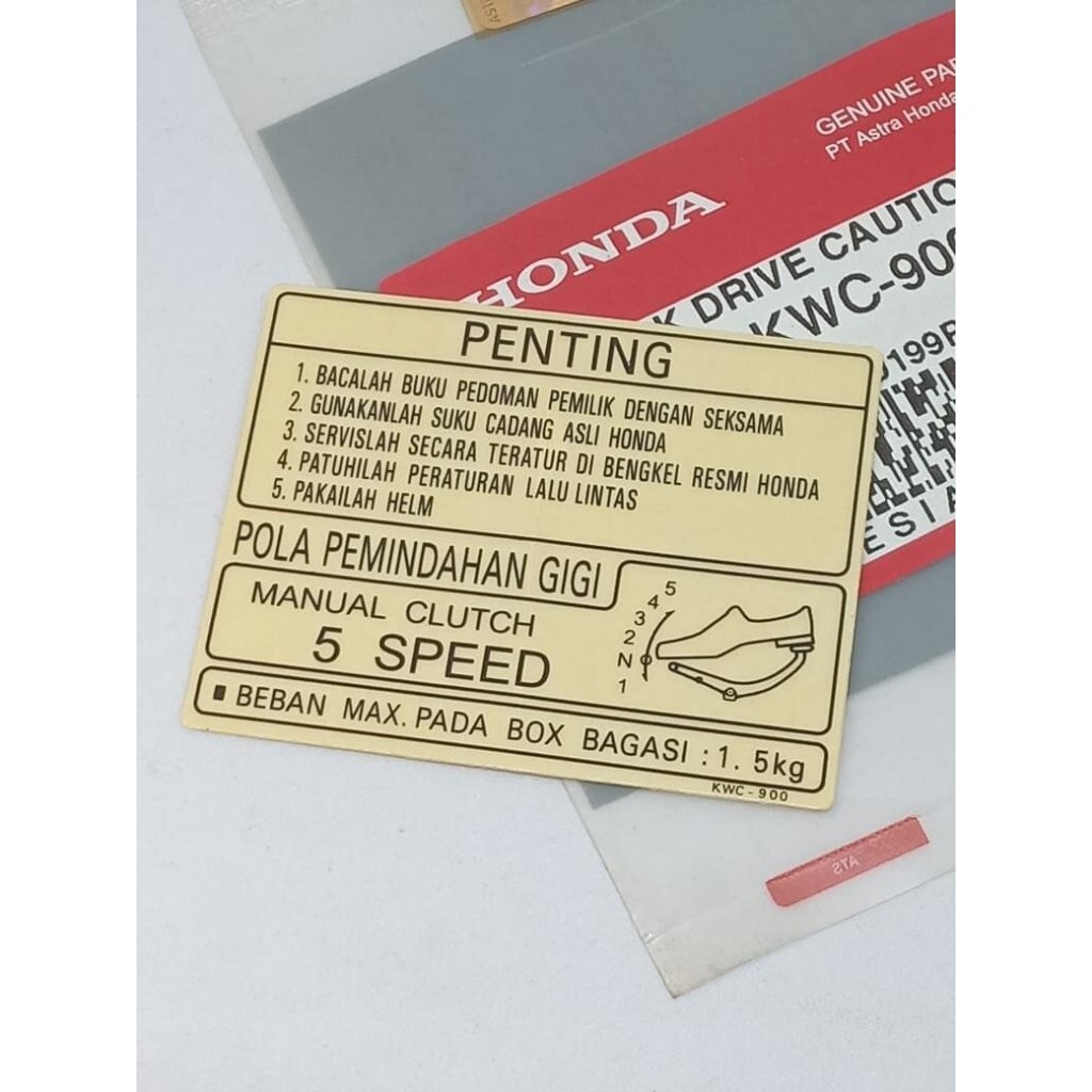 

Sticker Mark Drive Caution Black Honda
