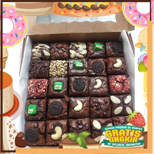 

PO Brownies fudgy shiny 25 slice/ King J Snack