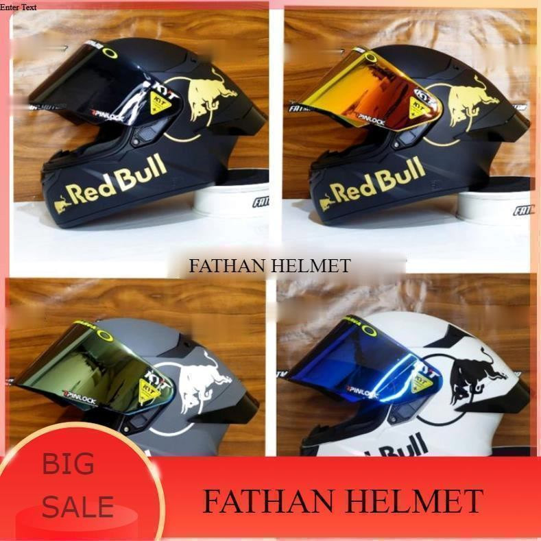 HARGA PROMOSI HELM KYT TT COURSE STIKER RED BULL PAKET GANTENG VISOR IRIDIUM