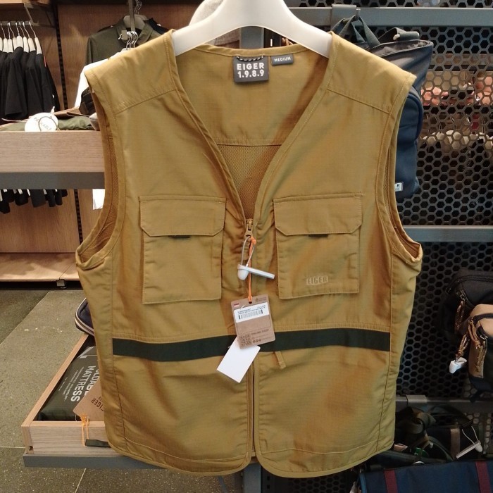 EIGER 1989 ROMPI MOTOR PRIA CAMFEST MULTIPOCKET VEST - BROWN