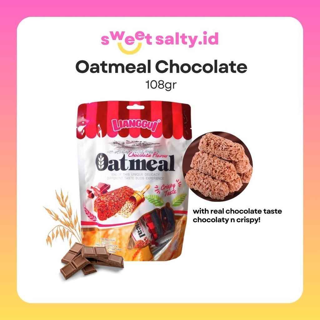 

[HALAL]Lianggui Oat meal Chocolate 108gr | Wafer Oat | Biskuit Oat | Snack Oat | Wafer Oat Rasa Coklat | Snack HALAL