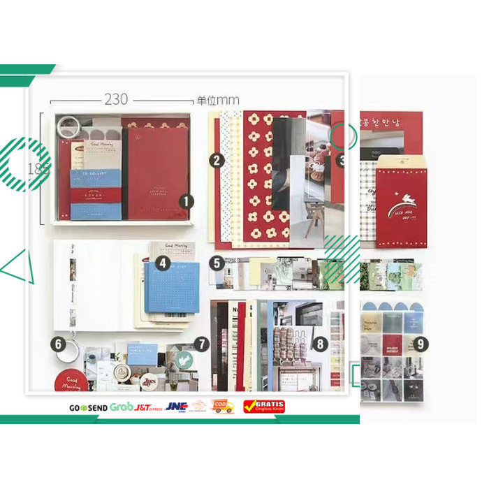 

Paling Murah Journal Kit Set Gift Box - Agenda Lucu - Set Buku Tulis - Journal Set - Merah, polos