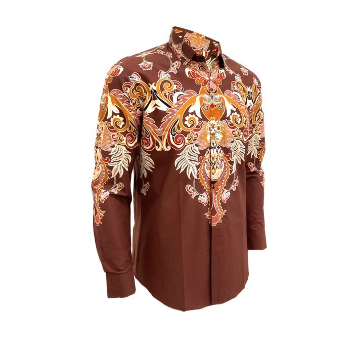 Redcliff Kemeja Pria Batik Panjang Coklat 6TC3248G 7A1 - L