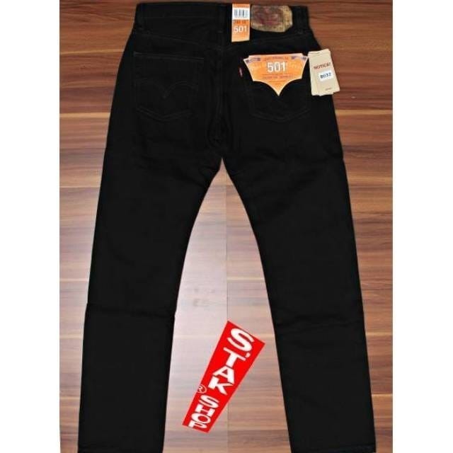 celana jeans panjang lois hitam pekat pria   - 28, Hitam