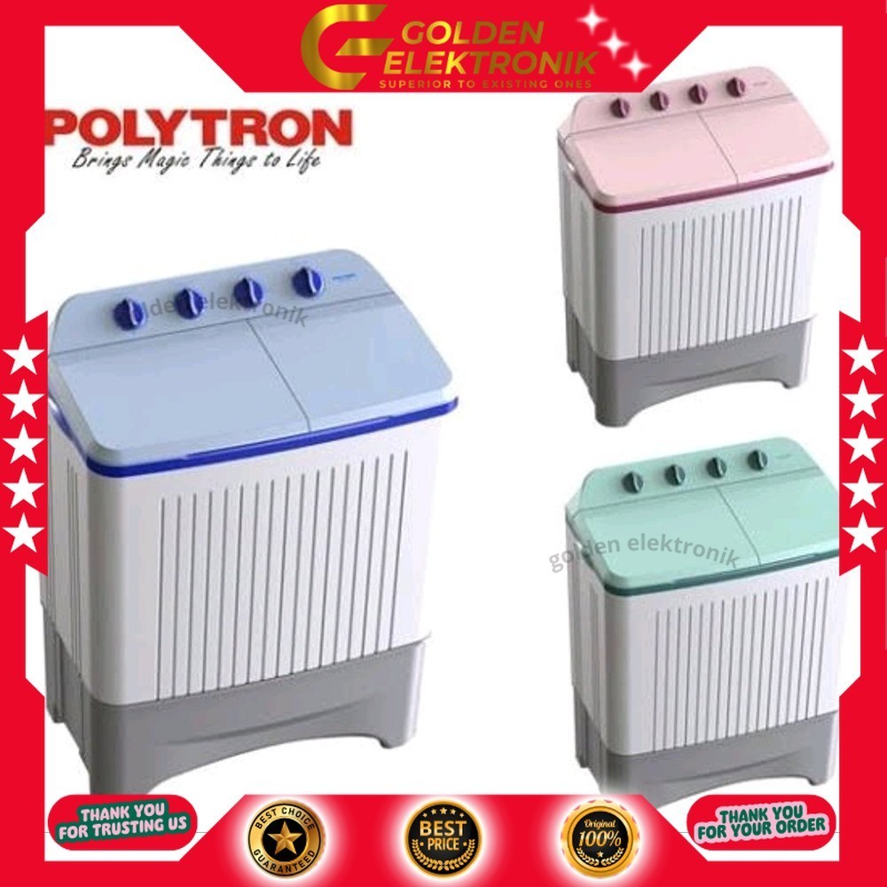 MESIN CUCI POLYTRON PWM-8366 PWM 8366 PWM8366 8KG 2 TABUNG
