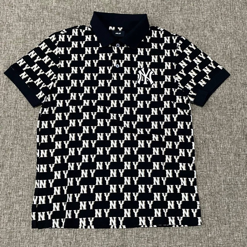 TEMPAT YA PROMO!!!!! MLB Monogram NY Polo Black Original