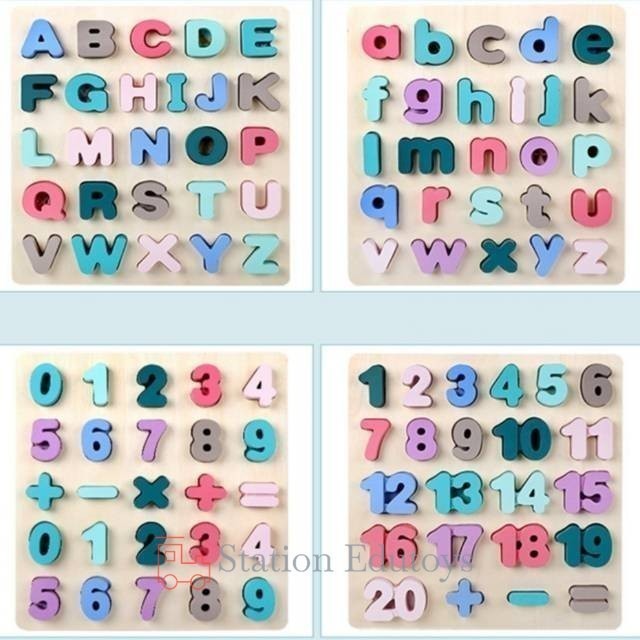[sta] Mainan Edukasi Anak Puzzle CHUNKY Macaron 3D OHYE - size 30 x 30 cm