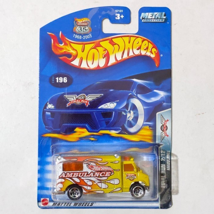 HW Hot Wheels Ambulance kuning flame -DD24