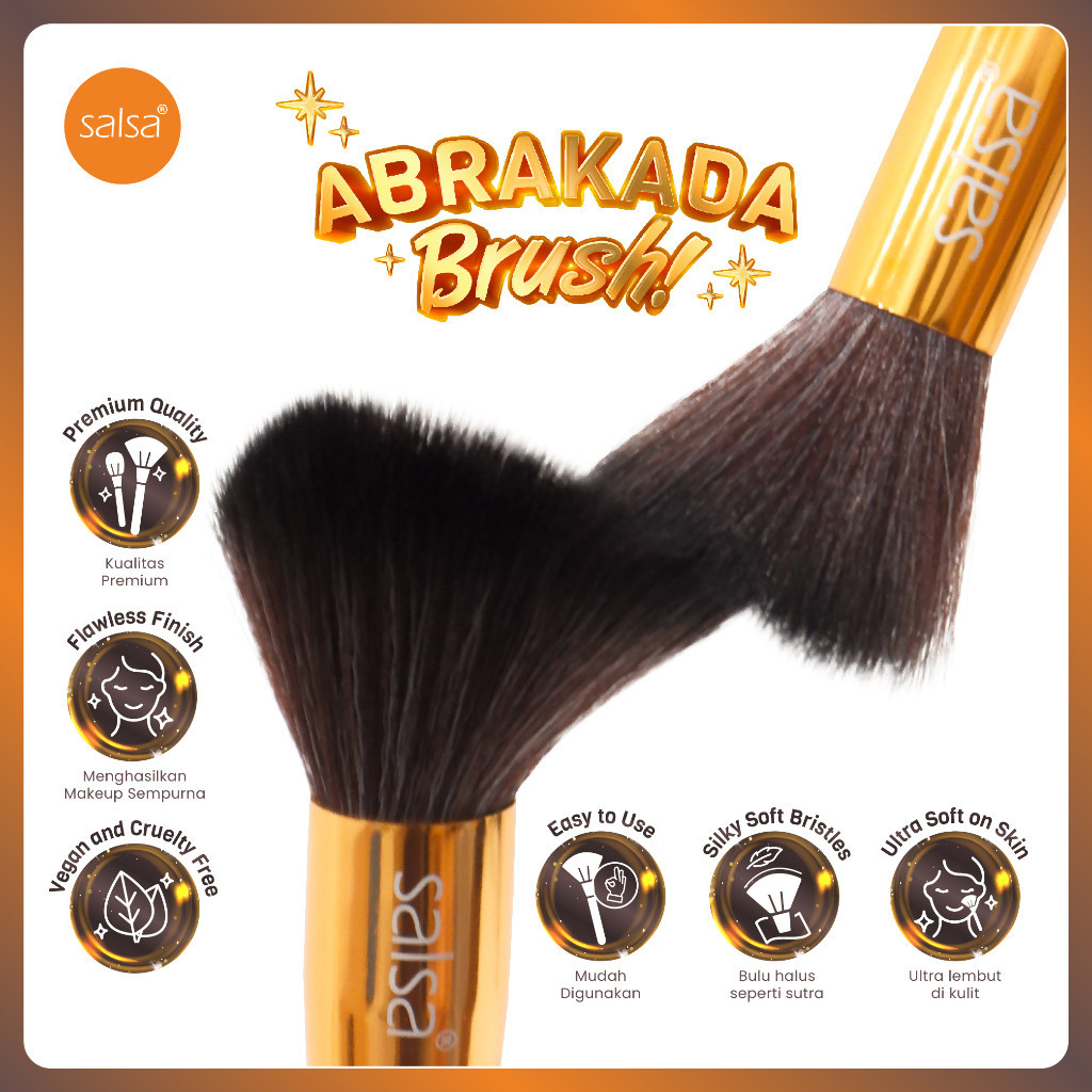 Kuas Makeup Salsa | Salsa Makeup brush | SALSA Abrakada Brush - Kuas Make Up Set Brush Pemula Alat R