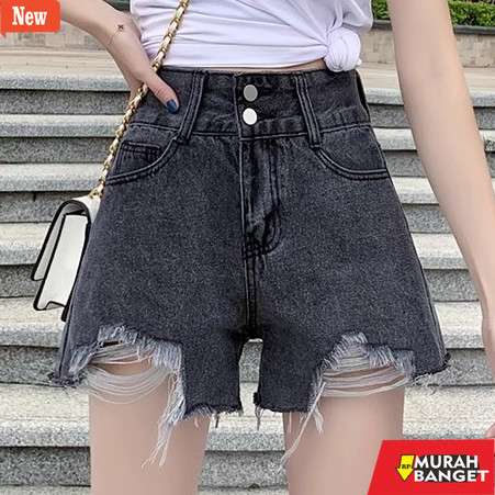Celana pendek denim wanita- 【wanita_id】celana jeans pendek wanita celana ripped jeans wanita jeans s