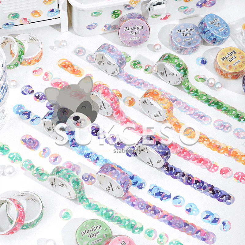 

Bubble Dream Series Roll Stickers / Sticker Roll Deco Washi Motif Lucu