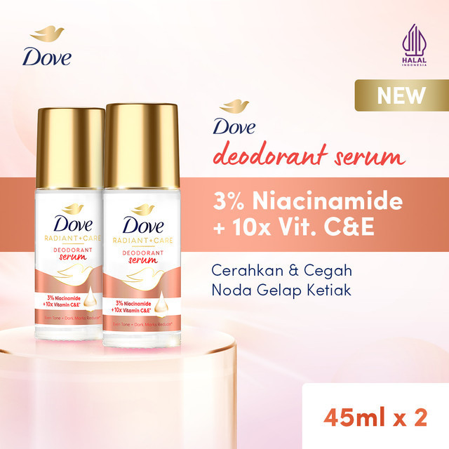 Dove Deodorant Serum Roll On 3% Niacinamide + 10x Vitamin C&E x2