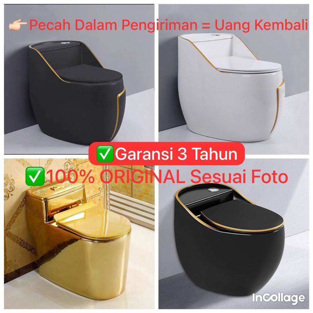 SPESIAL PROMO 70% GARANSI 3 TAHUN & FREE PACKING KAYU Kloset Duduk  1 Body Tutup Slow /Kloset Duduk 