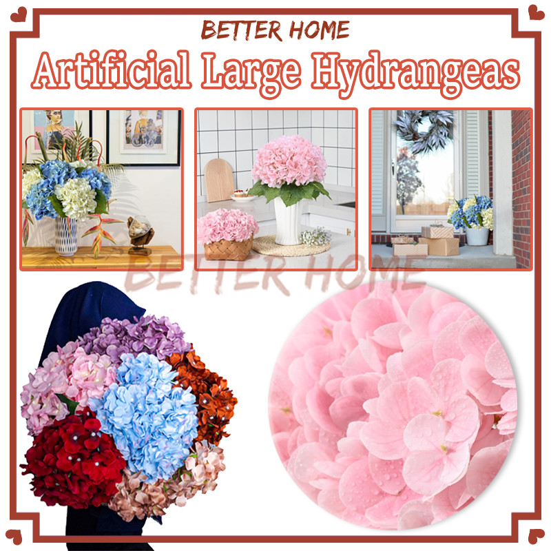Artificial Large Hydrangeas Premium /Hydrangea Artificial/Bunga Kering Hydrangea