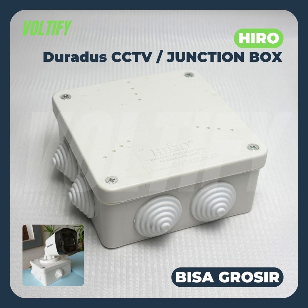 (Voltify) Duradus Doradus Dorados Junction Box Putih HIRO Waterproof 10.5x10.5x5.5cm (3/4") Instalas