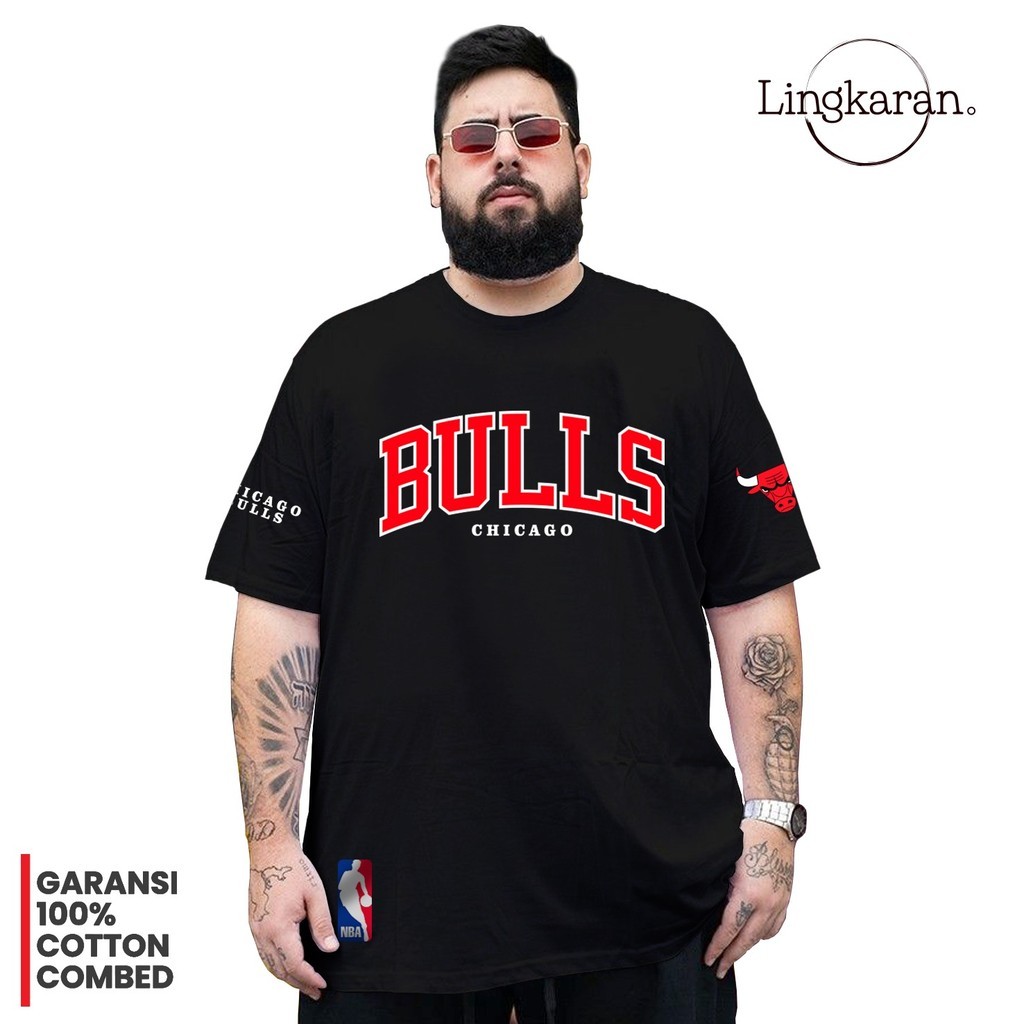 KAOS DISTRO ORIGINAL SIZE JUMBO CATTON COMBED SUPER PREMIUM BASKET CHICAGO BULLS BIG SIZE