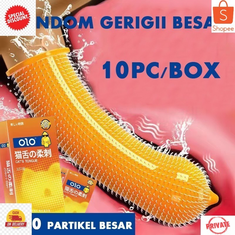 Terbaru~ 【HOT】 Aksesoris Silicon Kondom bergrigi olo kondom condom bergerigi 10pc/Box ringbergerigi 